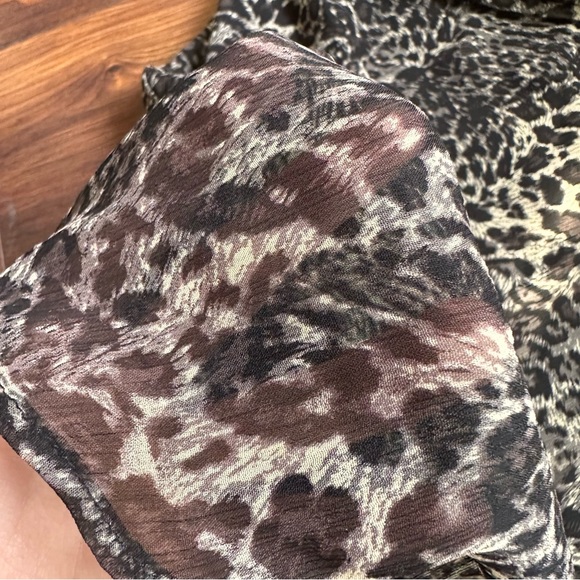 Leopard Print Mesh Midi Skirt - Picture 6 of 6